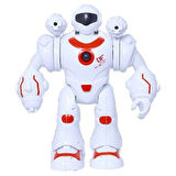 Kız Erkek Çocuk Oyuncak Füze Atan Sesli ve Işıklı Robot Kırmızı-Beyaz Kız Erkek Çocuk Eğitici Eğitici Oy