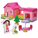 Eğlenceli Oyuncak Dede Niloya Tek Katlı Ev Bloklar Kız Erkek Çocuk Eğitici