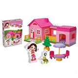 Eğlenceli Oyuncak Dede Niloya Tek Katlı Ev Bloklar Kız Erkek Çocuk Eğitici