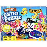 Kız Erkek Çocuk Oyuncak Playwood Ahşap Eğitici Puzzle Sayılar Kız Erkek Çocuk Eğitici