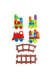 Kız Çocuk Oyuncak Erkek Çocuk Oyuncak Play Blox Oyuncak Tren Seti 77 Parça Sayılar ve Alfabe Treni P