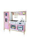 Kız Çocuk Oyuncak Erkek Çocuk Oyuncak T1013 Ahşap Buzdolaplı Mutfak Pembe Eğitici Oyuncaklar