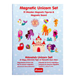 Öğretici Oyuncak Rossie Ahşap Mıknatıslı Unicorn Seti ve Oyun Alanı Kız Erkek Çocuk Eğitici Eğiti