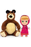 Öğretici Eğitici Oyuncaklar Masha ile Koca Ayı 20cm Peluş 12cm Bebek MHA21000 Kız Erkek Çocuk Oyunca