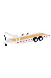 Kız Çocuk Oyuncak Erkek Çocuk Oyuncak Mini GT 1/64 Car Hauler Trailer White MGTAC21 Eğitici Oyuncakl