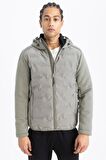 DeFactoFit Rüzgar Geçirmez Mont Slim Fit Dar Kesim Kapüşonlu Fermuarlı Cepli B2301AX25SPKH457