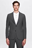 Ds Damat Slim Fit Gri Düz Mono Yaka Çift Yırtmaçlı Astarlı Takim Elbise 4HF05ORT01577 4HF05ORT01577