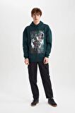 DeFacto Jean Michel Basquiat Oversize Fit Kapüşonlu Sweatshirt A9486AX23AUGN919