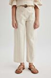 DeFacto Kız Çocuk Wide Leg Geniş Paça Pamuklu Pantolon C1109A824SMBG611