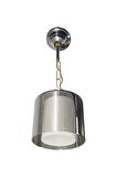 Askı Krom Tekli Füme + Beyaz Camlı Avize | Kaliteli Modern Metal Avize