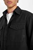 DeFacto Regular Fit Polo Yaka Basic Düz Pamuklu Uzun Kollu Gömlek B2654AX24AUAR221