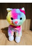 Sesli Kedi Peluş 30 cm (karnına basınca miyavlayan kedi)
