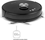Homend Alex Laser Pro 1283H Moplu ve Haritalamalı Akıllı Robot Süpürge Siyah