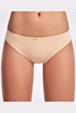 Kadın Fiyonklu Bikini Külot Ten