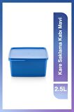 Kare Buzdolabı Saklama Kabı Mavi 2.5 lt