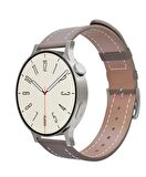 Fro LW38 Silver Kasa 38 mm Kahverengi Kordon Akıllı Saat