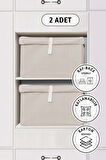 Kapaklı Mini 2'li Hurç 40x30x26 - Kahverengi