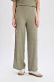 Wide Leg Kışlık Pantolon Geniş Paça Basic Düz  Bürümcük