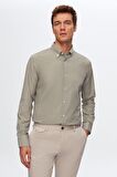 Ds Damat Slim Fit Haki Pötikare Gömlek 4HF02ORT03314 4HF02ORT03314
