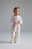 DeFacto Kız Bebek 2'li Takım Unicorn Baskılı Sweatshirt Salopet Tulum E0487A525SPER233