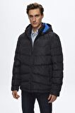 Ds Damat Regular Fit Lacivert Şişme Kapüşonlu Mont 9HF07ORT0808 9HF07ORT0808