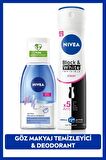 Nivea Çift Fazlı Göz Makyaj Temizleyici 125ml ve Kadın Sprey Deodorant Black&White Invisible Clear 150ml