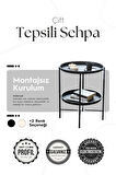 Katlanır Çift Tepsili Sehpa