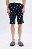 DeFacto Regular Fit Desenli Cepli Şort Pijama Altı B7449AX24SMNV135