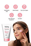 Biolog Pink Bright Yüksek Korumalı Pembe Güneş Kremi 50 ml.