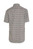Yeşil Desenli Slim Fit Gömlek | XS