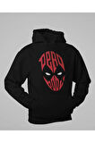 Tasarım Deadpool Maske Baskılı Unisex Oversize Hoodie