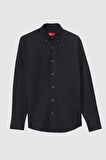 Ds Damat Regular Fit Siyah Düz Kışlık Flanel Gömlek 7HC02ORT13265
