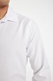 DeFacto Slim Fit Dar Kesim Oxford Basic Düz Pamuk Karışımlı Uzun Kollu Beyaz Gömlek R4340AZ24AUWT34