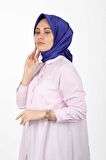 Aker Eşarp Koyu Lacivert Kadın Düz Polyester Eşarp