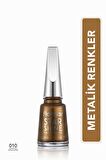Flormar Metalik Parlak Oje - Star Shine Nail Enamel - 010 Gold Dıva-8682536005661
