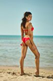 Kırmızı Kenarları Kalın İpli Bağcıklı Brezilya Bikini Altı