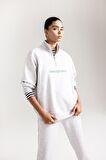 DeFactoFit Oversize Geniş Kalıp Dik Yaka Spor Baskılı Sporcu Sweatshirt D1701AX24AUGR93