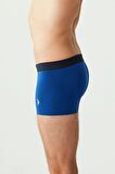 U.S. Polo Assn. Erkek 3'lü Lacivert-Saks-Lacivert Melanj Boxer Set