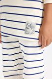 DeFacto Kız Çocuk Pijama Takım Çizgili Uzun Kollu Üst Beli Lastikli Uzun Alt D7747A824WNER85