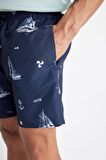 DeFacto Regular Fit Desenli File Astarlı Kısa Boy Deniz Şortu M8344AZ24HSNV256