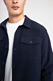 DeFacto Regular Fit Polo Yaka Gofre Dokulu Gömlek Ceket B6682AX24SPNV106