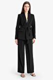 DeFacto Wide Leg Kumaş Palazzo Pantolon Normal Bel Geniş Paça E7241AX25SPBK81
