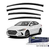 Hyundai Elantra Niken Kromlu Cam Rüzgarlığı 4lü Set 2016 2020