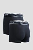 Ds Damat Lacivert %100 Pamuk 2'Li Atlet Boxer Takim 2HCBNORTATBOX 2HCBNORTATBOX