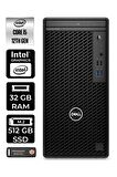 DELL OPTİPLEX 3000MT i5 12500 32GB RAM 512GB SSD FDOS N010O3000MTAC MASAÜSTÜ PC & PER4 BELLEK