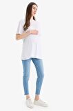 DeFacto Skinny Fit Yüksek Bel Düz Paça Uzun Hamile Pantolon Z6878AZ24SPNM39
