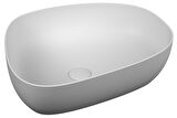 VitrA Outline 5991B401-0016 Asimetrik Lavabo, VitrA Clean, 56 cm, Mat Beyaz