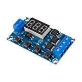 DC 5-36V Çift MOSFET LED Ekran Kontrollü Zamanlama Gecikmeli Anahtar Devresi