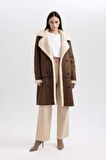 DeFacto Regular Fit Pelüş Astar Süet Mont Parka A1305AX23WNBN390