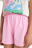Kız Çocuk Regular Fit Baskılı 2'li Pijama Takımı
